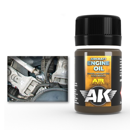 [ AK2019 ] Ak-interactive Enamel Air Weathering AIRCRAFT ENGINE OIL 