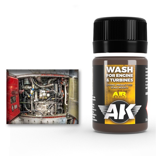 [ AK2033 ] Ak-interactive Enamel Air Weathering WASH FOR AIRCRAFT ENGINE