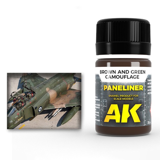 [ AK2071 ] Ak-interactive Enamel Air Weathering Paneliner for brown and green camouflage 35ml