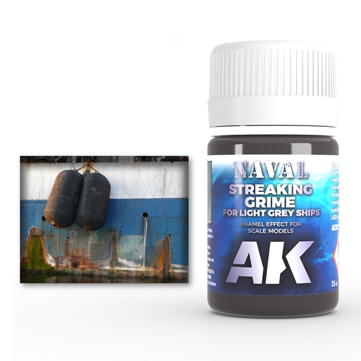 [ AK305 ] Ak-interactive Enamel effects Streaking Grime for Light Grey Ships