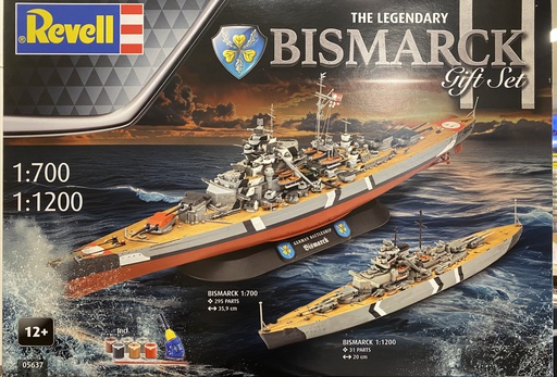 [ RE05637 ] Revell The Legendary Bismarck Gift Set 1/700-1/1200