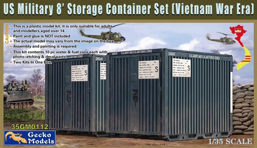 [ 35GM0112 ] Gecko models US Military 8's Storage Container Set (Vietnam War Era) 1/35