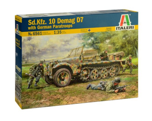 [ ITA-6561 ] Italeri Sd.Kfz. 10 Demag D7 with German Paratroops 1/35