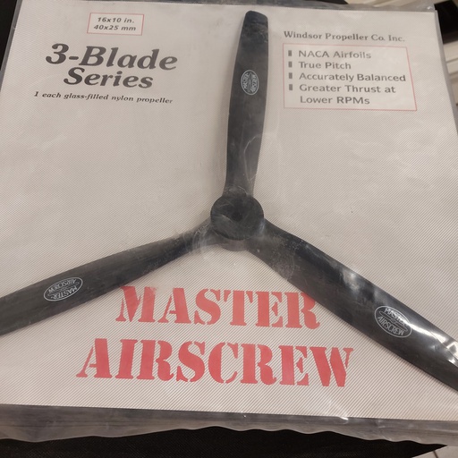 [ MASTERAIRSCREW1610 ] 3-Blade propeller 16X10&quot; / 40x25mm