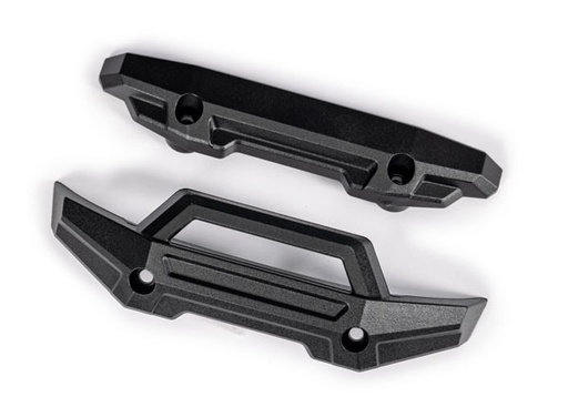 [ TRX-10735-BLK ] Traxxas Bumper, front (1)/ rear (1) (black) trx10735-blk