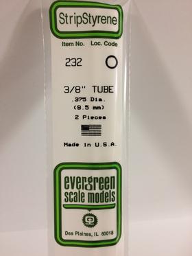 [ EG232 ] Evergreen styrene  buis  9.5 mm x 360 mm (2st.)        