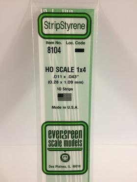 [ EG8104 ] Evergreen styrene strip 0.28x1.09x35.5mm  10st
