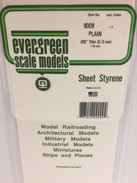 [ EG9009 ] Evergreen styrene plaat 0.13x150x300mm 3st