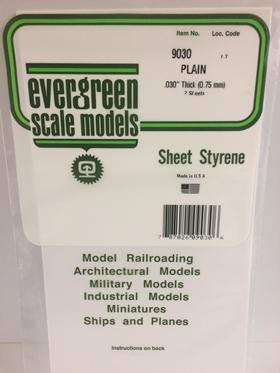 [ EG9030 ] Evergreen styrene plaat 0.75mm 150x300 mm 2st