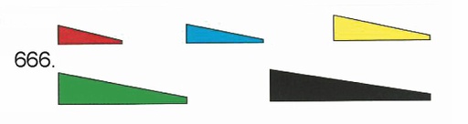 [ G666.5X20 ] Balsa asymetrische eindlijst 5x20 groen 1 meter