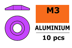 [ GF-0407-032 ] Aluminium sluitring - voor M3 Laagbolkopschroeven - BD=15mm - Paars - 10 st 
