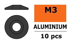 [ GF-0407-033 ] Aluminium sluitring - voor M3 Laagbolkopschroeven - BD=15mm - Gun Metaal - 10 st 