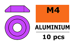 [ GF-0407-042 ] Aluminium sluitring - voor M4 Laagbolkopschroeven - BD=12mm - Paars - 10 st 