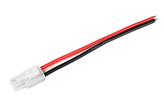 [ GF-1072-004 ] Connector met kabel - Mini Tamiya - Goud contacten - Man. connector - 16AWG Siliconen-kabel - 12cm - 1 st 