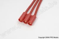 [ GF-1065-003 ] Connector met kabel - 3.5mm - Goud contacten (3pins) - Vrouw. connector - 14AWG Siliconen-kabel - 10cm - 1 st 