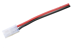 [ GF-1073-005 ] Connector met kabel - Tamiya - Goud contacten - Vrouw. connector - 14AWG Siliconen-kabel - 12cm - 1 st 