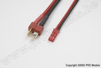 [ GF-1300-077 ] Conversie kabel Deans Vrouw. &gt; BEC Man., silicone kabel 20AWG (1st) 