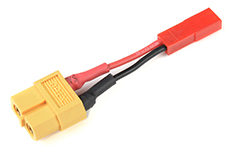 [ GF-1301-142 ] Power adapterkabel - XT-60 connector vrouw. &lt;=&gt; BEC connector man. - 20AWG Siliconen-kabel - 1 st 