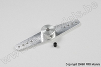 [ GF-2133-003 ] Aluminium stuurhevel - Dubbel - Lang - As Dia. 3mm - 1 st 