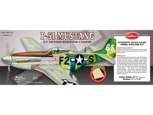 [ GUI402 ] Guillows Noord-Amerikaanse P-51 Mustang  1/16