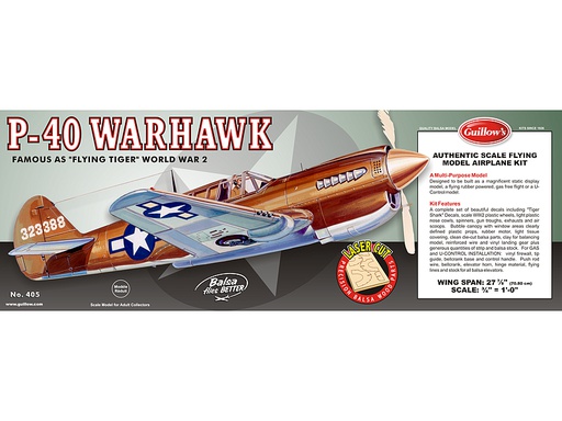 [ GUI405 ] Guillows Curtiss P-40 Warhawk 1/16