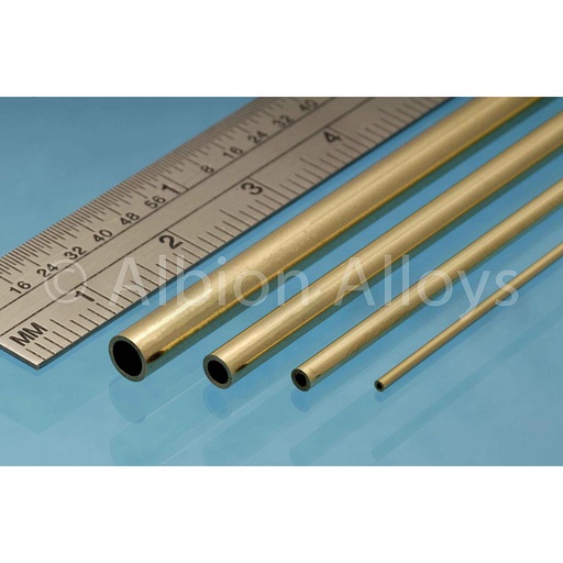 [ ABSFT8 ] brass micro tube ass 1.1 - 1.3 - 1.5 - 1.7mm - lengte 305mm  4p