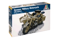 [ ITA-7403S ] Italeri bmw r75 german milit motor w sidecar 1/9 