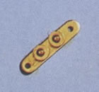 [ AE5441-17 ] dubbele poller messing 17mm lengte hoogte 5 mm 6st