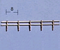 [ AE5602-05 ] Aeronaut reling 25cm 5mm hoogte met 2 dwarse gemonteerd  1st